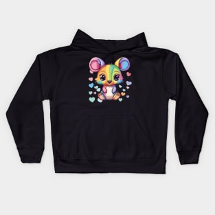 Rainbow of Love Baby Kangaroo Kids Hoodie